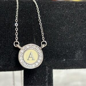 White Gold necklace with initial A